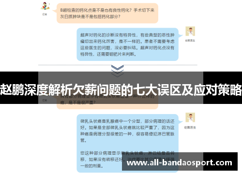 赵鹏深度解析欠薪问题的七大误区及应对策略